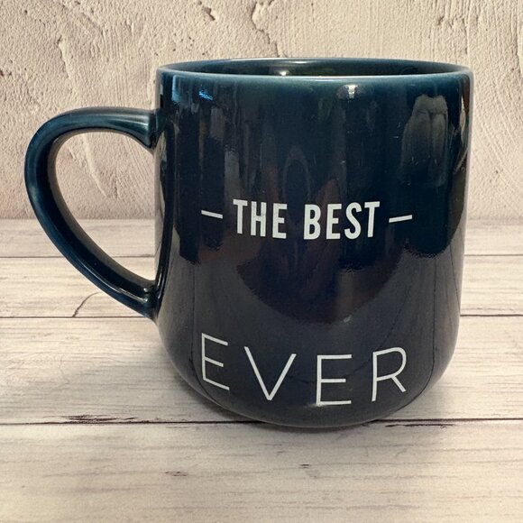 Indigo "The Best Ever" Navy Blue and White Mug (SKU: 217MI) - Picture 2 of 7